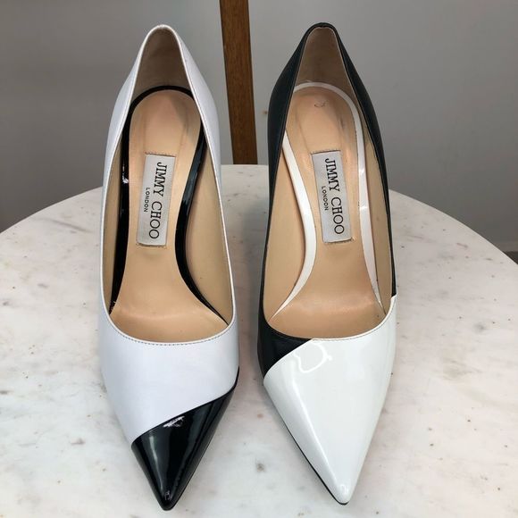 Jimmy Choo Shoes - Jimmy Choo LOVE black and white stiletto heels size 38